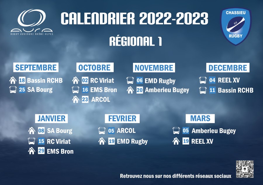 CALENDRIER SENIORS 2022-2023